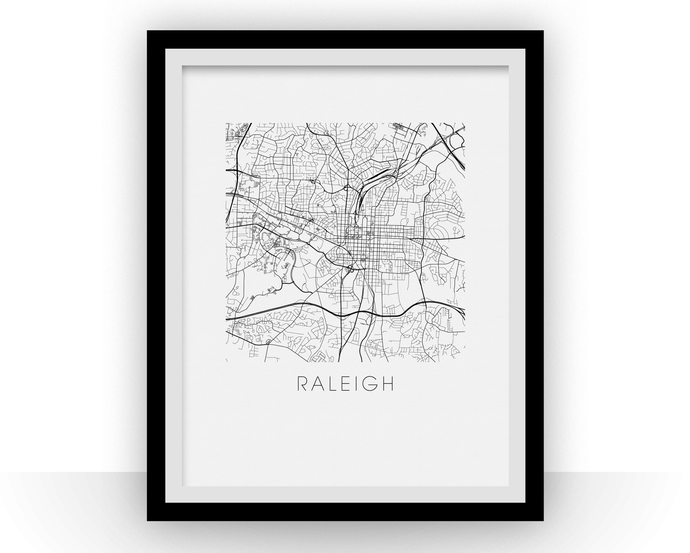 Raleigh Map Print