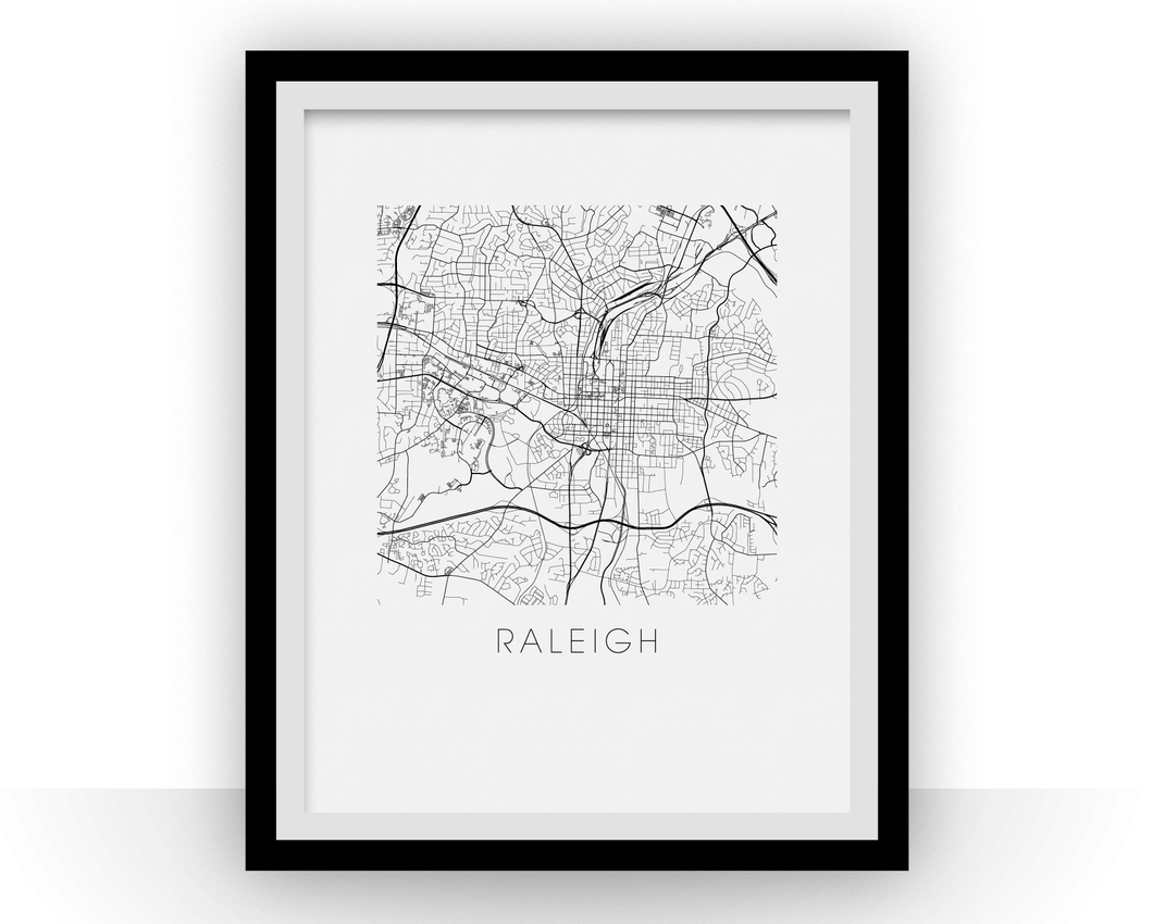 Raleigh Map Print