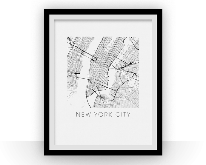 New York City Map Print