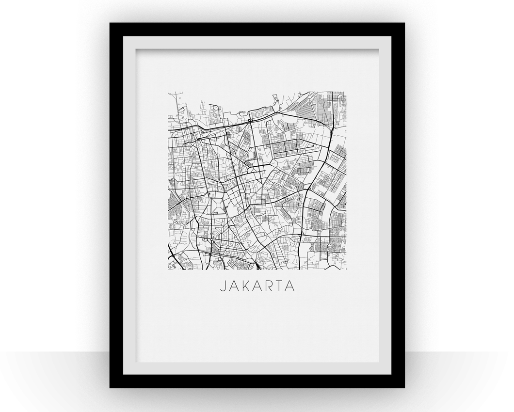 Jakarta Map Print