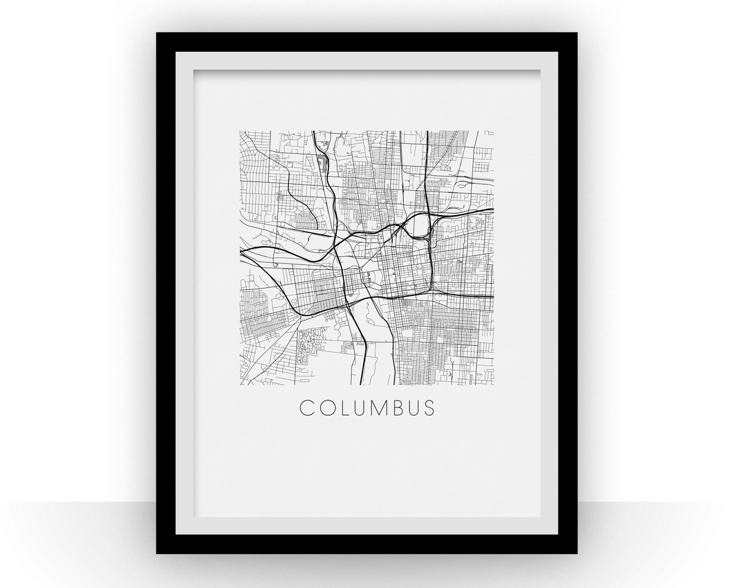 Columbus Map Print