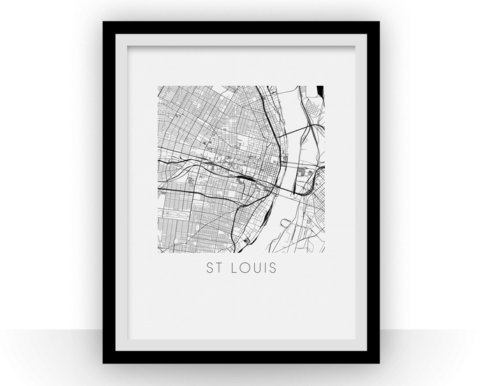 St Louis Map Print