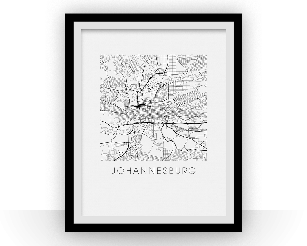 Johannesburg Map Print