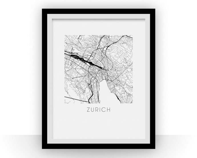 Zurich Map Print