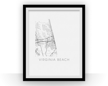 Load image into Gallery viewer, Virginia Beach Map Print
