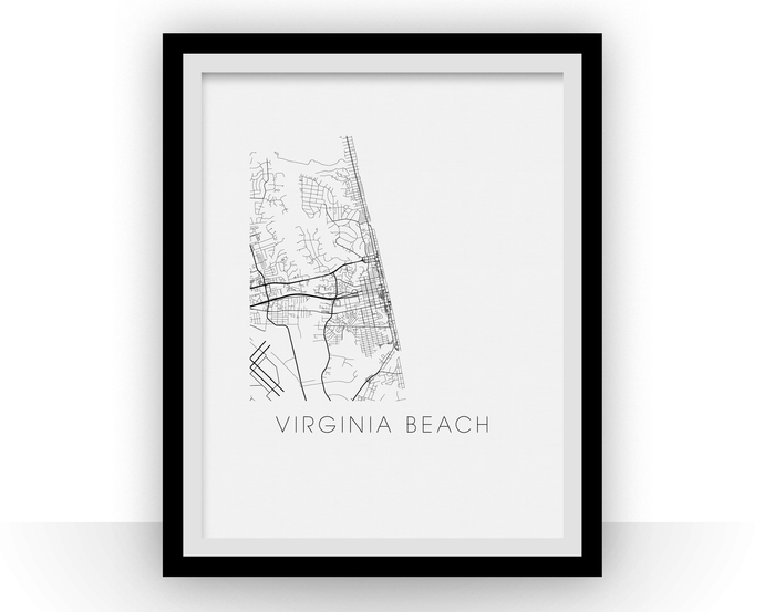 Virginia Beach Map Print