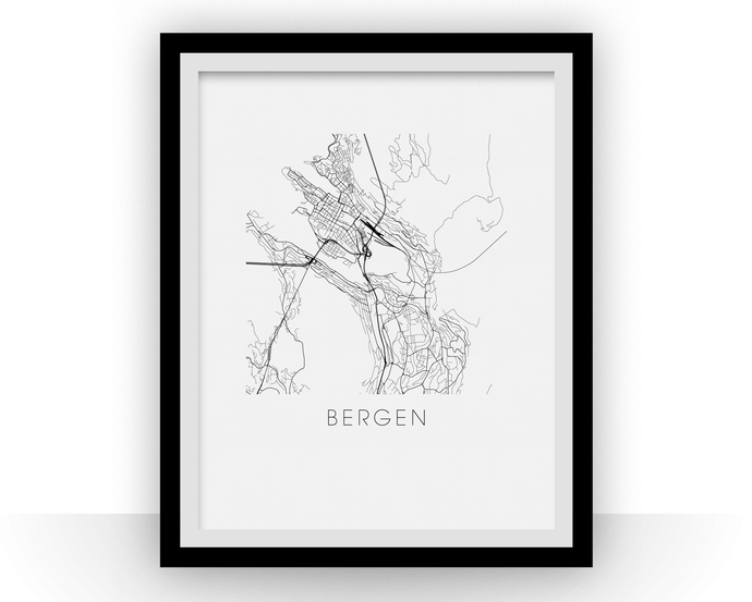 Bergen Map Print