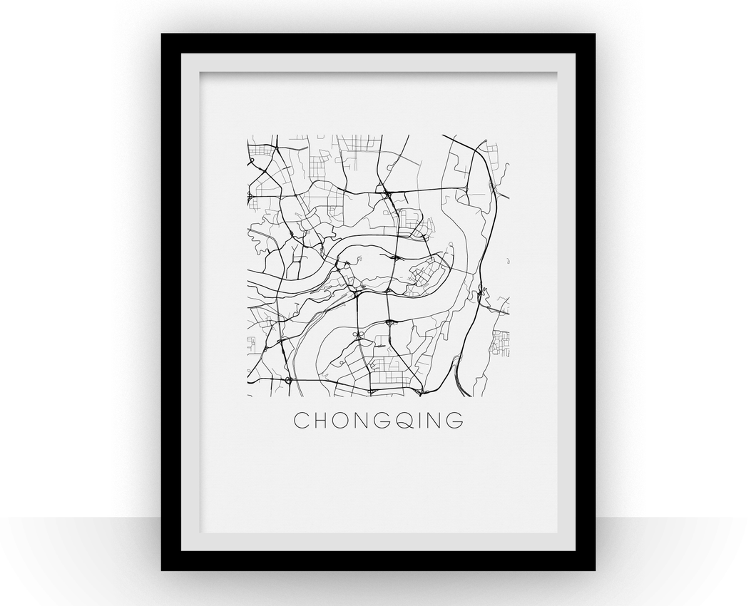 Chongqing Map Print