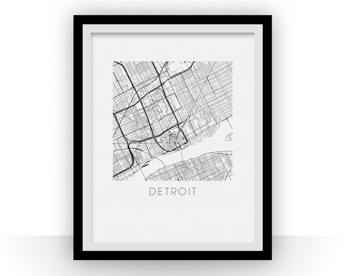 Detroit Map Print