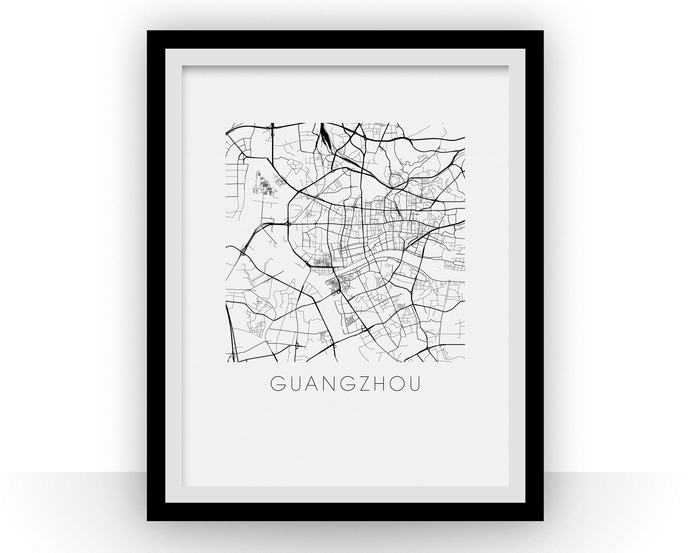 Guangzhou Map Print