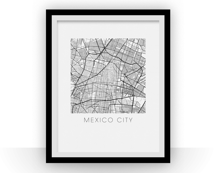 Mexico City Map Print