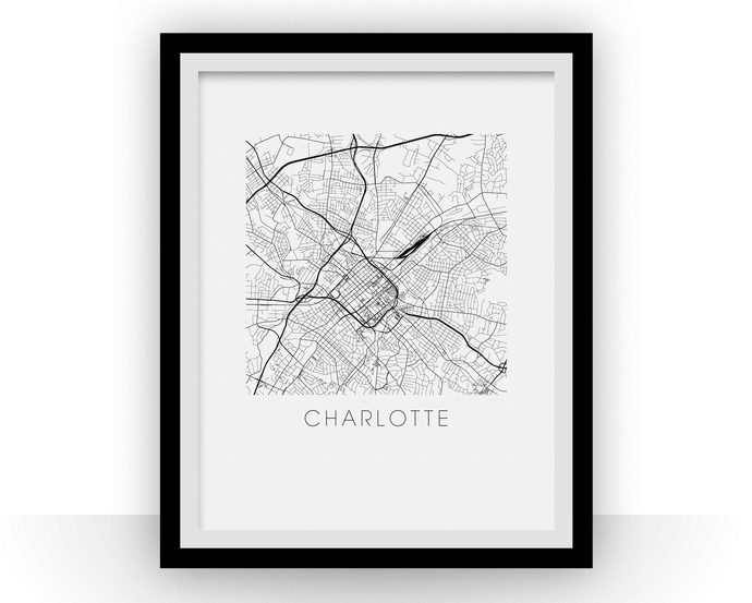 Charlotte Map Print