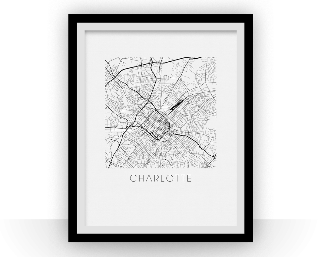 Charlotte Map Print