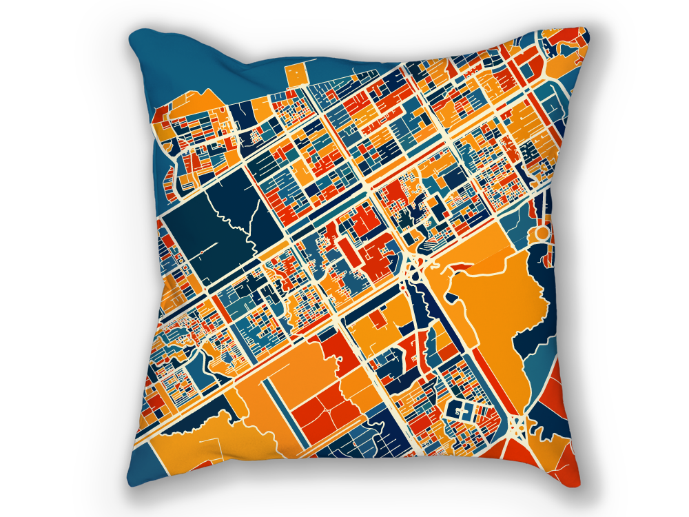 Islamabad Map Pillow - Pakistan Map Pillow 18x18