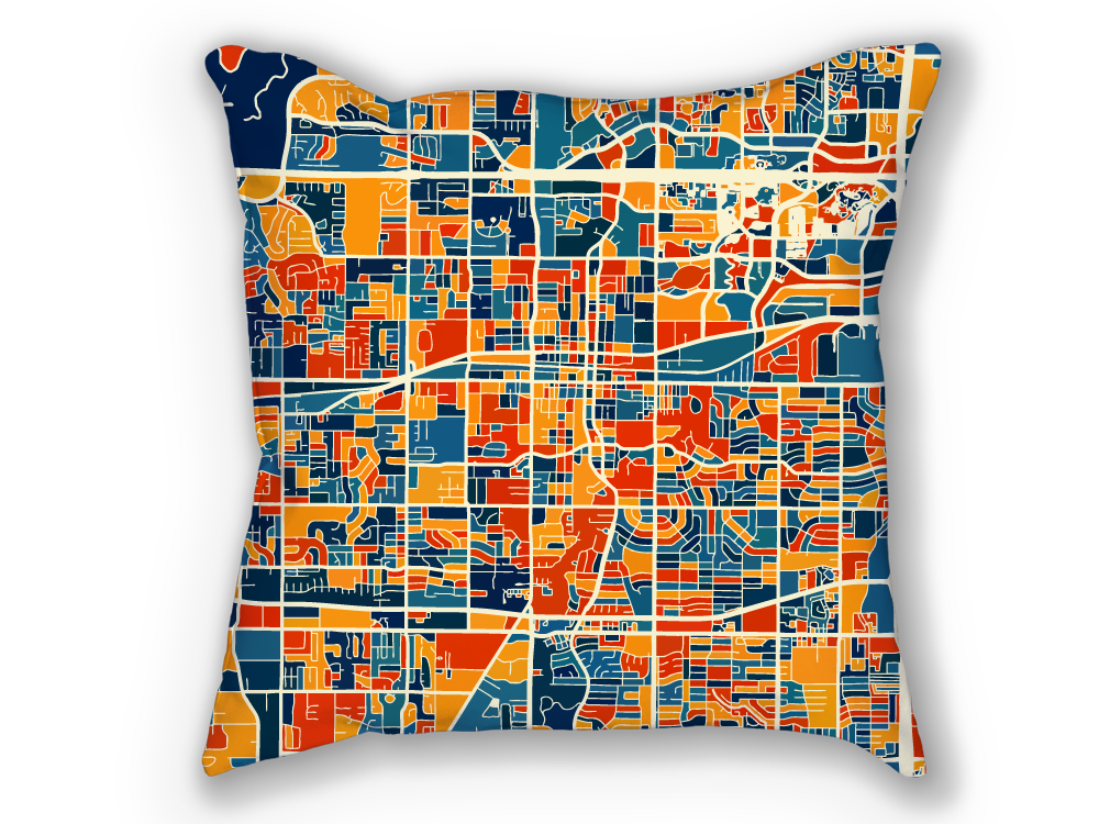 Arlington Map Pillow - Texas Map Pillow 18x18