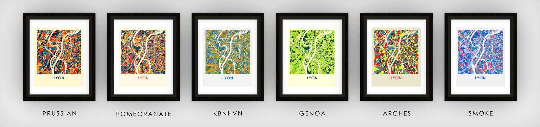 Lyon Map Print - Full Color Map Poster – Studio Raton