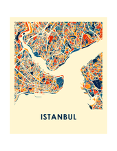 Charger l&#39;image dans la galerie, Affiche cartographique de Istanbul - Style Chroma
