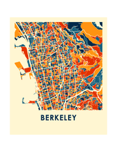 Charger l&#39;image dans la galerie, Affiche cartographique de Berkeley - Style Chroma
