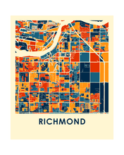 Load image into Gallery viewer, Richmond British Columbia Map Print - Full Color Map Poster
