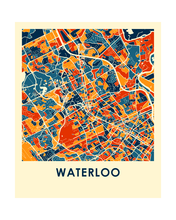 Load image into Gallery viewer, Waterloo Ontario Map Print - Full Color Map Poster
