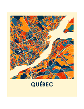 Charger l&#39;image dans la galerie, Affiche cartographique de Québec - Style Chroma
