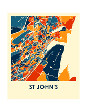 Charger l&#39;image dans la galerie, Affiche cartographique de St Johns - Style Chroma
