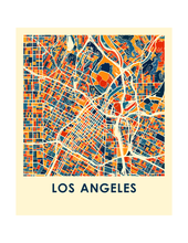 Charger l&#39;image dans la galerie, Affiche cartographique de Los Angeles - Style Chroma
