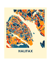 Charger l&#39;image dans la galerie, Affiche cartographique de Halifax - Style Chroma
