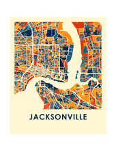 Charger l&#39;image dans la galerie, Affiche cartographique de Jacksonville - Style Chroma
