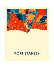 Charger l&#39;image dans la galerie, Affiche cartographique de Port Stanley ON - Style Chroma
