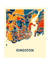 Charger l&#39;image dans la galerie, Affiche cartographique de Kingston - Style Chroma
