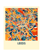 Charger l&#39;image dans la galerie, Affiche cartographique de Leeds - Style Chroma
