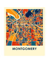 Charger l&#39;image dans la galerie, Affiche cartographique de Montgomery - Style Chroma
