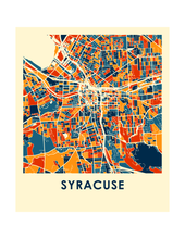 Charger l&#39;image dans la galerie, Affiche cartographique de Syracuse - Style Chroma
