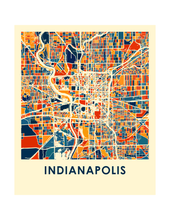 Charger l&#39;image dans la galerie, Affiche cartographique de Indianapolis - Style Chroma
