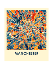 Charger l&#39;image dans la galerie, Affiche cartographique de Manchester - Style Chroma
