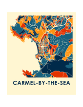 Charger l&#39;image dans la galerie, Affiche cartographique de Carmel-By-The-Sea - Style Chroma
