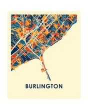 Charger l&#39;image dans la galerie, Affiche cartographique de Burlington ON - Style Chroma
