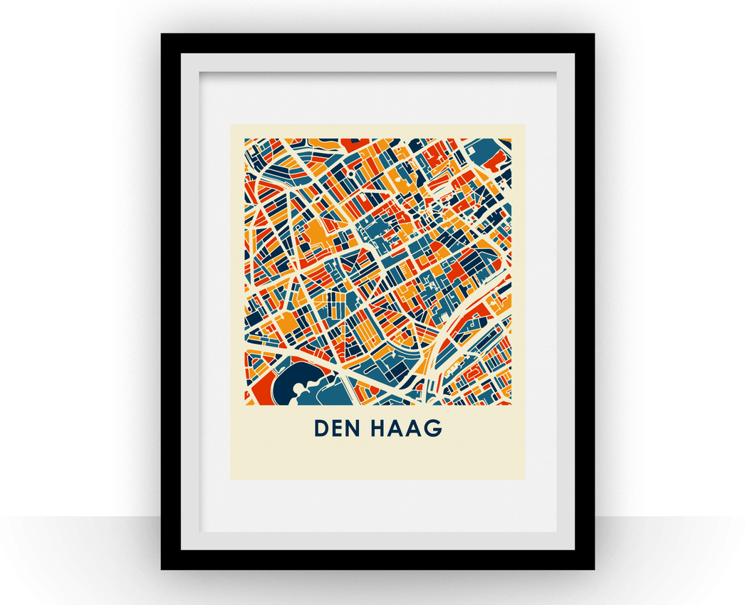 The Hague Map Print - Full Color Map Poster