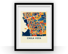 Charger l&#39;image dans la galerie, Chula Vista Map Print - Full Color Map Poster
