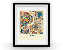 Charger l&#39;image dans la galerie, Taipei Map Print - Full Color Map Poster
