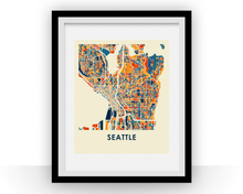 Charger l&#39;image dans la galerie, Seattle Map Print - Full Color Map Poster
