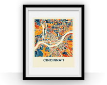 Charger l&#39;image dans la galerie, Cincinnati Map Print - Full Color Map Poster
