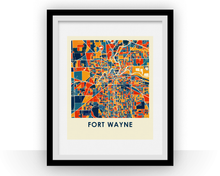 Charger l&#39;image dans la galerie, Fort Wayne Map Print - Full Color Map Poster
