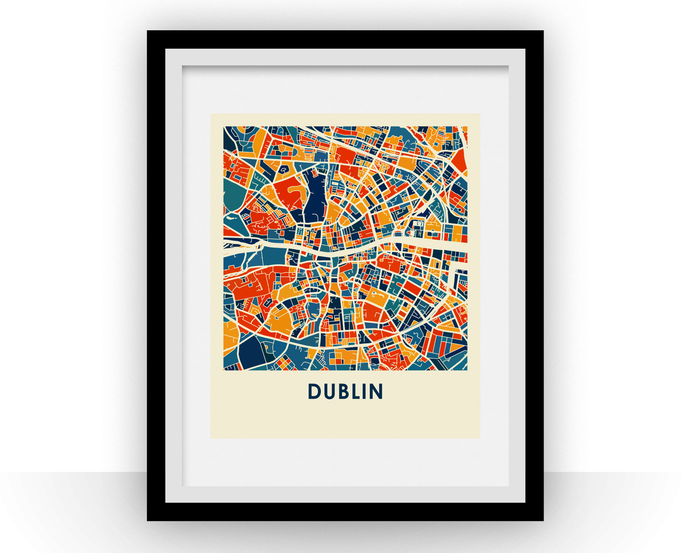 Dublin Map Print - Full Color Map Poster