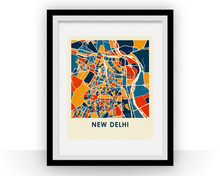 Charger l&#39;image dans la galerie, New Delhi Map Print - Full Color Map Poster
