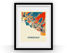 Charger l&#39;image dans la galerie, Honolulu Map Print - Full Color Map Poster
