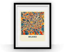 Charger l&#39;image dans la galerie, Milan Map Print - Full Color Map Poster
