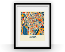 Charger l&#39;image dans la galerie, Sevilla Map Print - Full Color Map Poster
