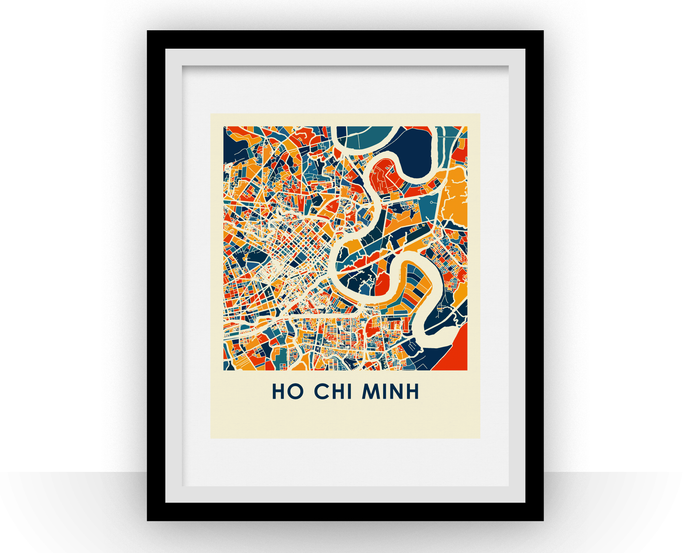 Ho Chi Minh Map Print - Full Color Map Poster